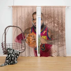 Lebron James Ultimate NBA Basketball Player Window Curtain