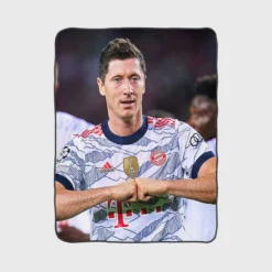 Lewandowski Elite Bundesliga Sports Player Fleece Blanket 1