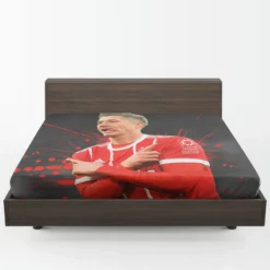 Lewandowski Goal Driven Soccer Player Fitted Sheet 1