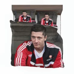 Lewandowski Successful Football Player Bedding Set 1