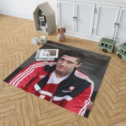 Lewandowski Successful Football Player Rug 1