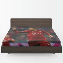 Lewandowski UEFA Champions League Footballer Fitted Sheet 1