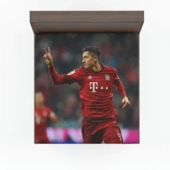 Lewandowski UEFA Champions League Footballer Fitted Sheet