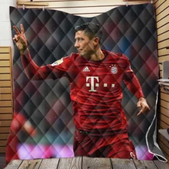 Lewandowski UEFA Champions League Footballer Quilt Blanket