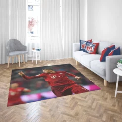 Lewandowski UEFA Champions League Footballer Rug 2