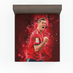 Lewandowski UEFA Super Cups Football Player Fitted Sheet