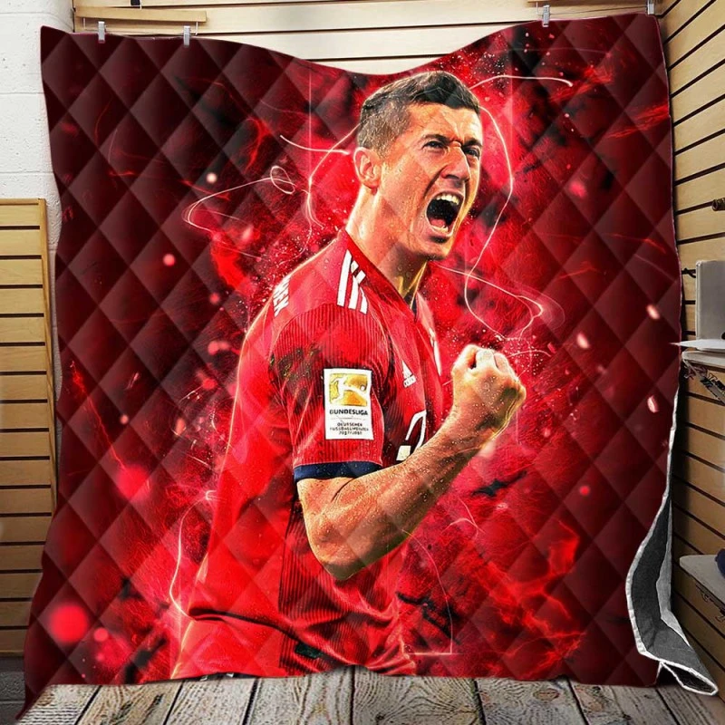 Lewandowski UEFA Super Cups Football Player Quilt Blanket