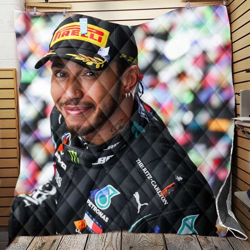 Lewis Hamilton Formula One World Champion Driver Quilt Blanket