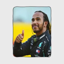 Lewis Hamilton Professional British Racing Driver Fleece Blanket 1