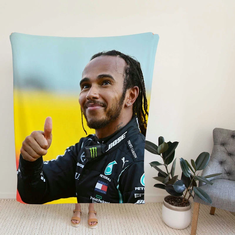 Lewis Hamilton Professional British Racing Driver Fleece Blanket