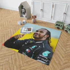 Lewis Hamilton Professional British Racing Driver Rug 1