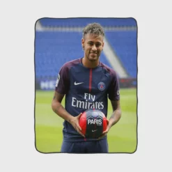 Ligue 1 Soccer Player Neymar Fleece Blanket 1