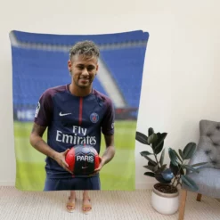 Ligue 1 Soccer Player Neymar Fleece Blanket