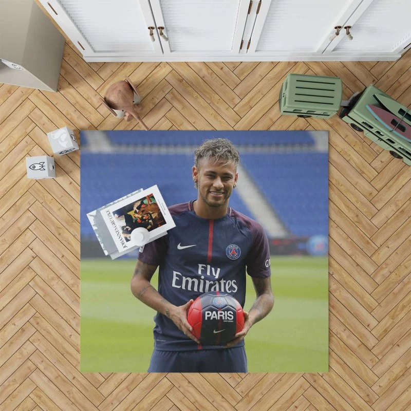 Ligue 1 Soccer Player Neymar Rug