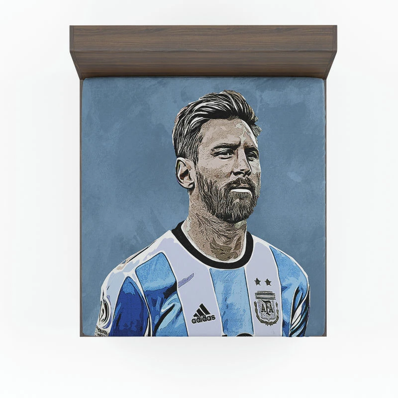 Lionel Messi  Argentina Copa America Soccer Player Fitted Sheet
