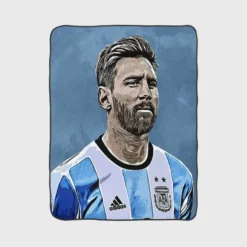 Lionel Messi  Argentina Copa America Soccer Player Fleece Blanket 1