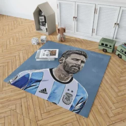 Lionel Messi  Argentina Copa America Soccer Player Rug 1