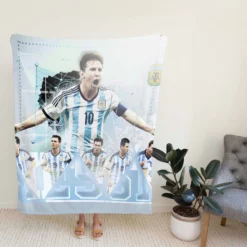 Lionel Messi Argentina Football Player Fleece Blanket
