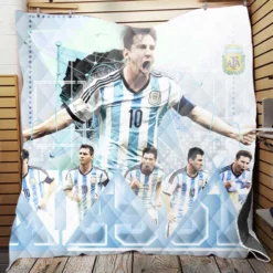 Lionel Messi Argentina Football Player Quilt Blanket