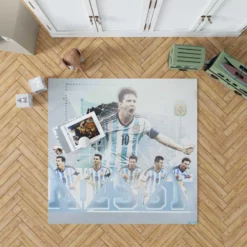 Lionel Messi Argentina Football Player Rug