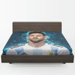 Lionel Messi  Argentina National Soccer Player Fitted Sheet 1