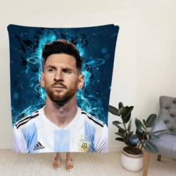 Lionel Messi  Argentina National Soccer Player Fleece Blanket