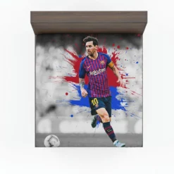 Lionel Messi  Barca Champions Leagues Soccer Player Fitted Sheet