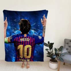 Lionel Messi  Barca European Golden Shoes Winning Player Fleece Blanket