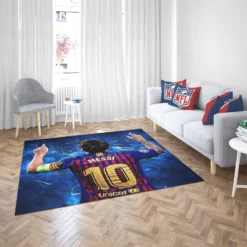 Lionel Messi  Barca European Golden Shoes Winning Player Rug 2