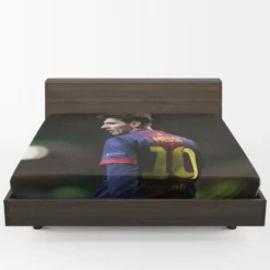 Lionel Messi Barca Footballer Player Fitted Sheet 1