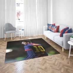 Lionel Messi Barca Footballer Player Rug 2