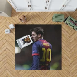 Lionel Messi Barca Footballer Player Rug