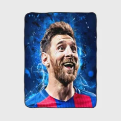 Lionel Messi  Barca Forward Soccer Player Fleece Blanket 1