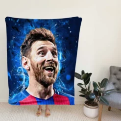 Lionel Messi  Barca Forward Soccer Player Fleece Blanket