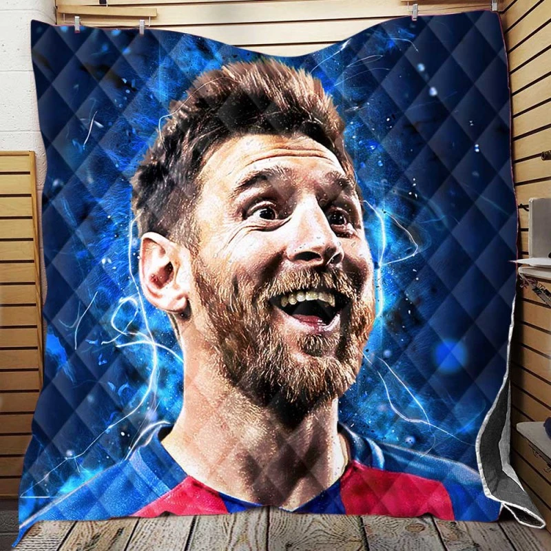 Lionel Messi  Barca Forward Soccer Player Quilt Blanket