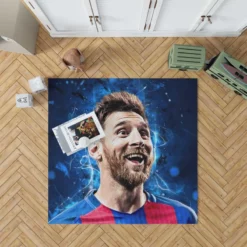 Lionel Messi  Barca Forward Soccer Player Rug