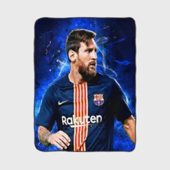 Lionel Messi  Barca Greatest Soccer Player Fleece Blanket 1
