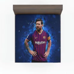 Lionel Messi  Barca La Liga Soccer Player Fitted Sheet