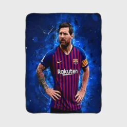 Lionel Messi  Barca La Liga Soccer Player Fleece Blanket 1