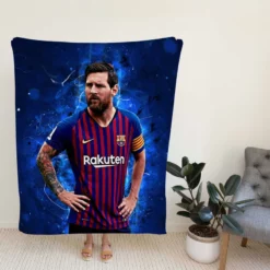 Lionel Messi  Barca La Liga Soccer Player Fleece Blanket