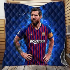 Lionel Messi  Barca La Liga Soccer Player Quilt Blanket