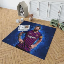 Lionel Messi  Barca La Liga Soccer Player Rug 1