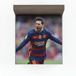 Lionel Messi Barca Physical Footballer Player Fitted Sheet