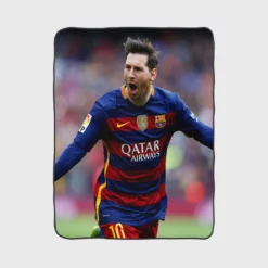 Lionel Messi Barca Physical Footballer Player Fleece Blanket 1