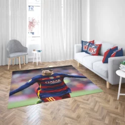 Lionel Messi Barca Physical Footballer Player Rug 2