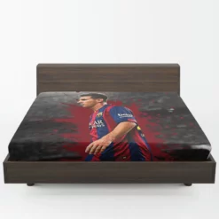 Lionel Messi  Barca most goals in La Liga Player Fitted Sheet 1