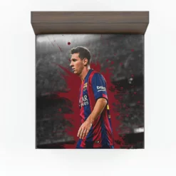 Lionel Messi  Barca most goals in La Liga Player Fitted Sheet