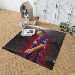 Lionel Messi  Barca most goals in La Liga Player Rug 1