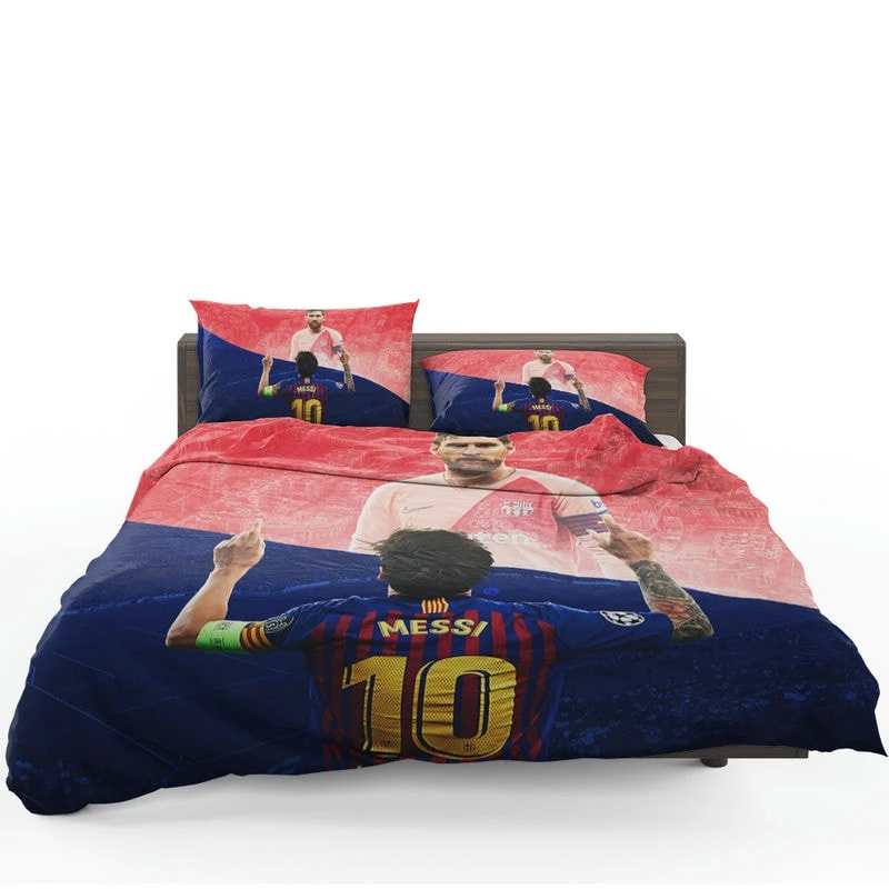 Lionel Messi Capable Barca Soccer Player Bedding Set