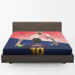 Lionel Messi Capable Barca Soccer Player Fitted Sheet 1